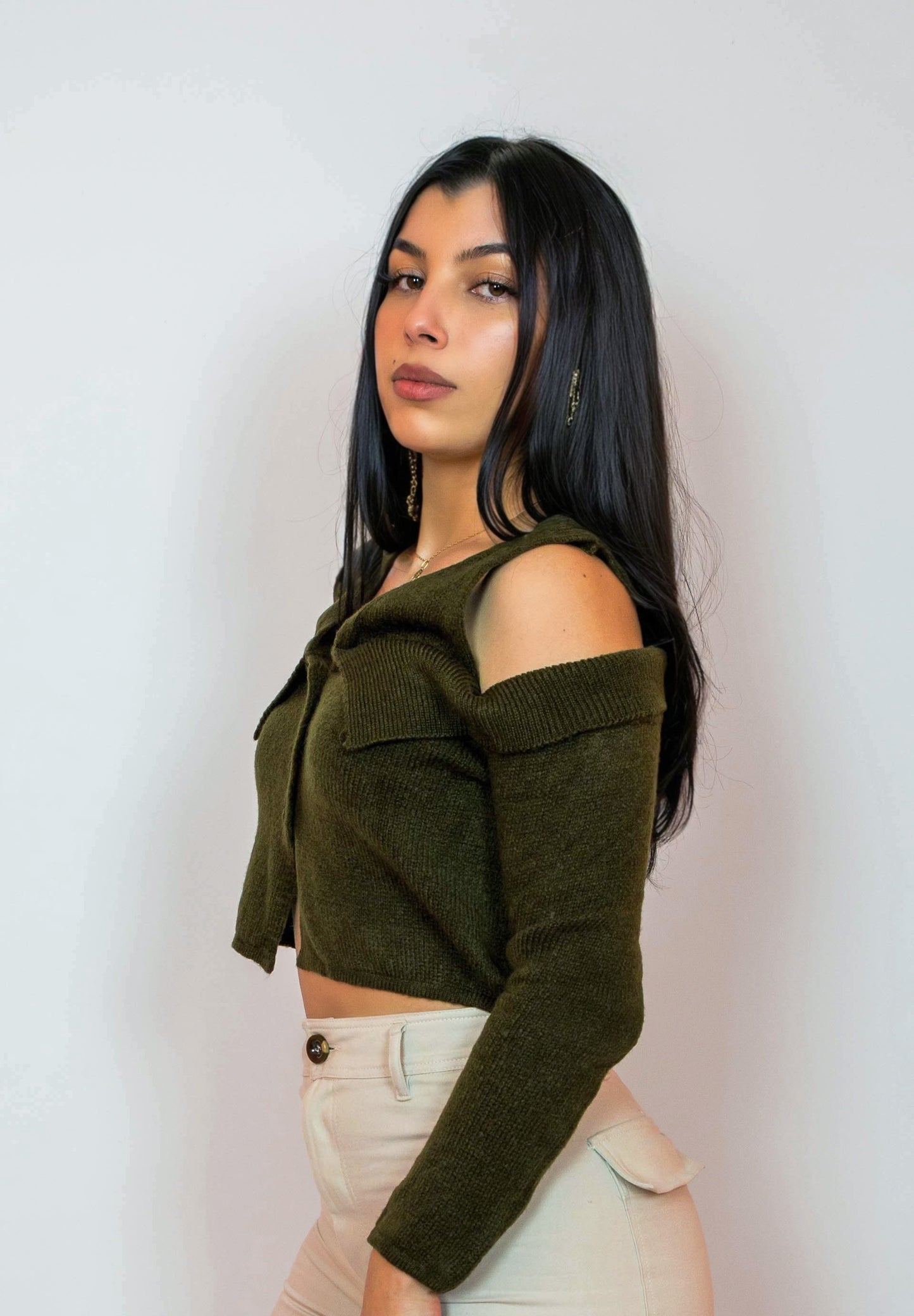 Cardigan kaki
