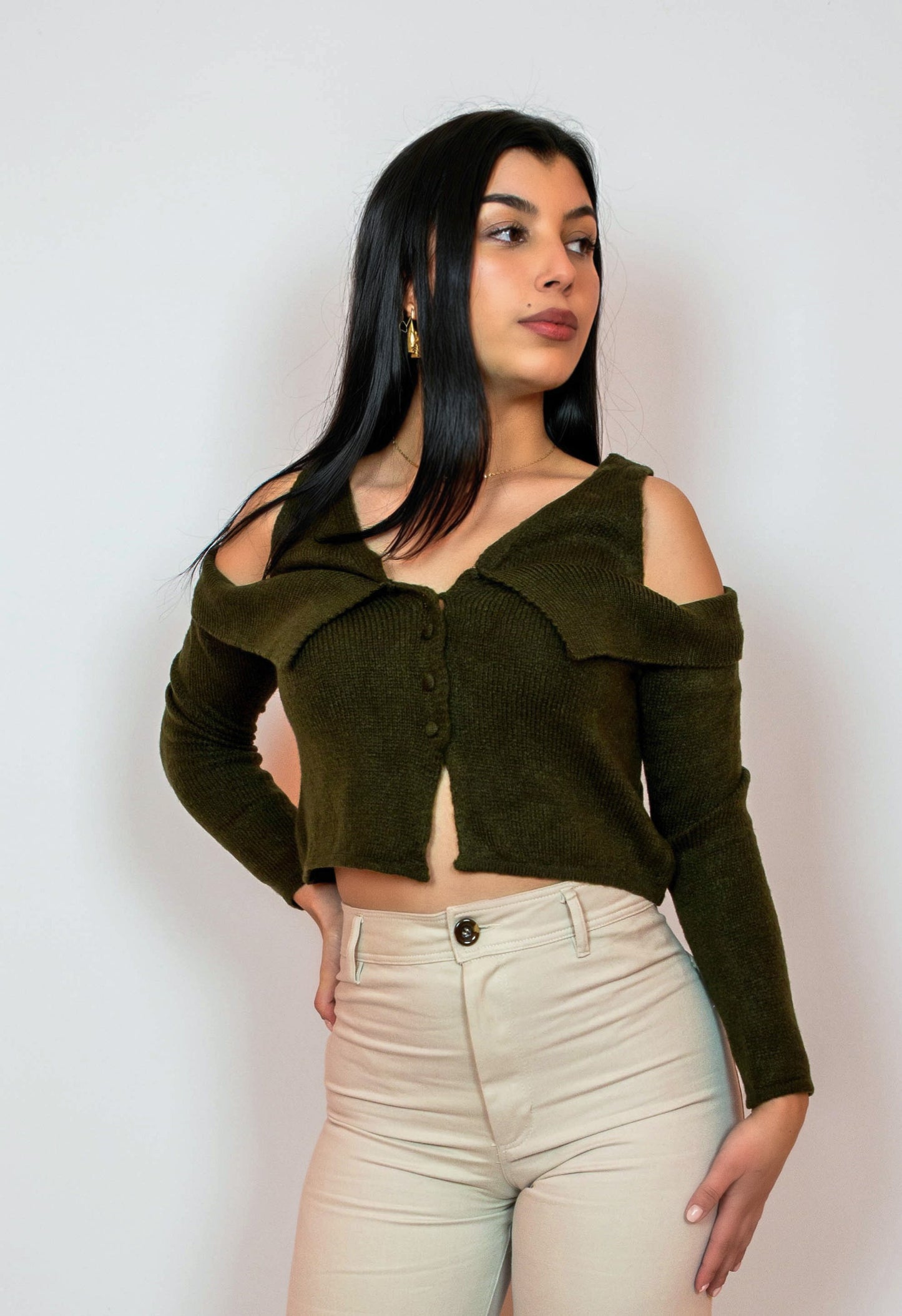 Cardigan kaki
